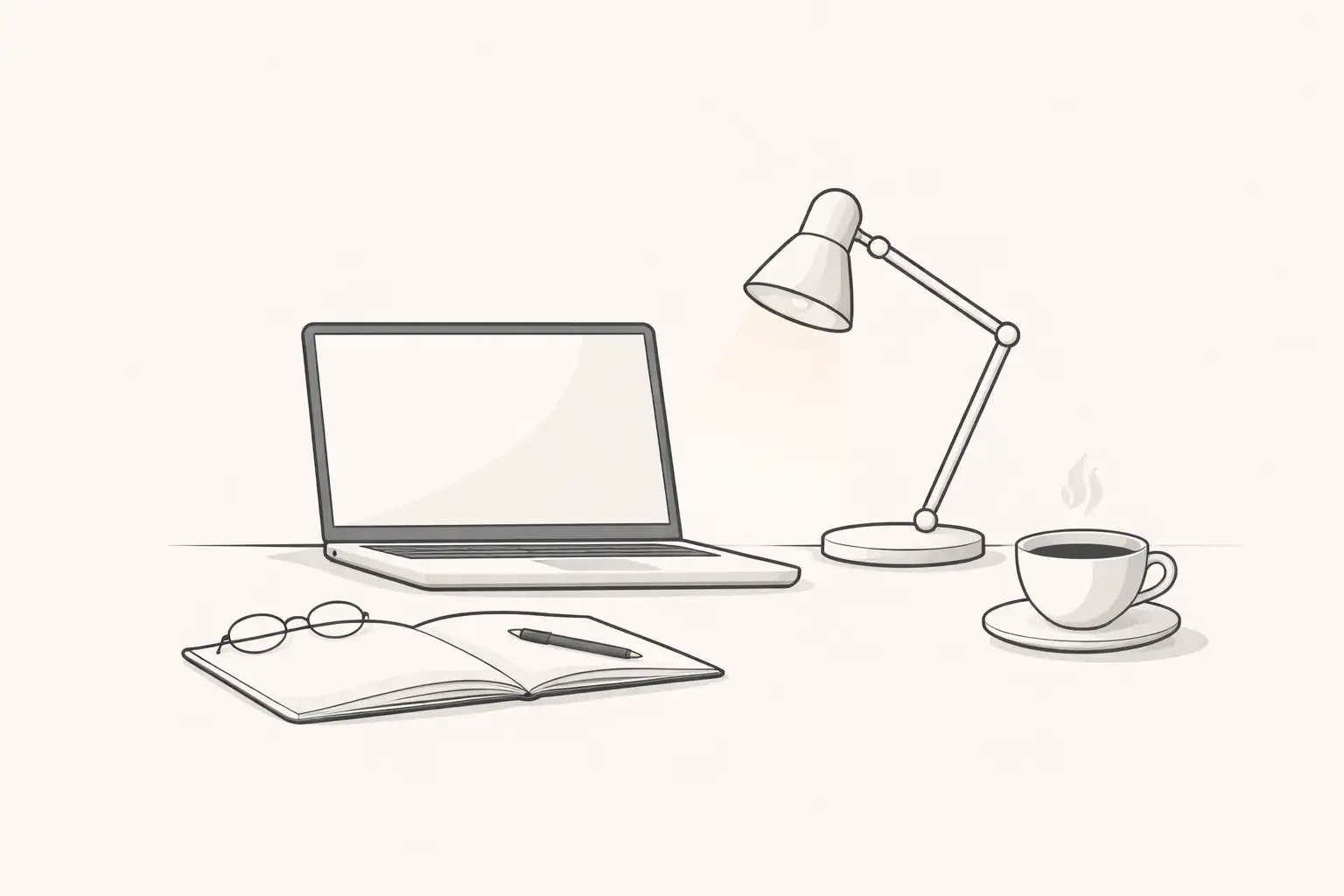 illustration for a PowerSchool alternative article, showing a clean school-focused digital workspace with an open laptop