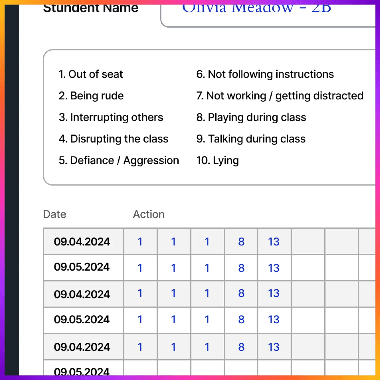 EDITABLE Behavior Documentation Log | Behavior Tracker | With KEYs | + Printable - Gallery image 7