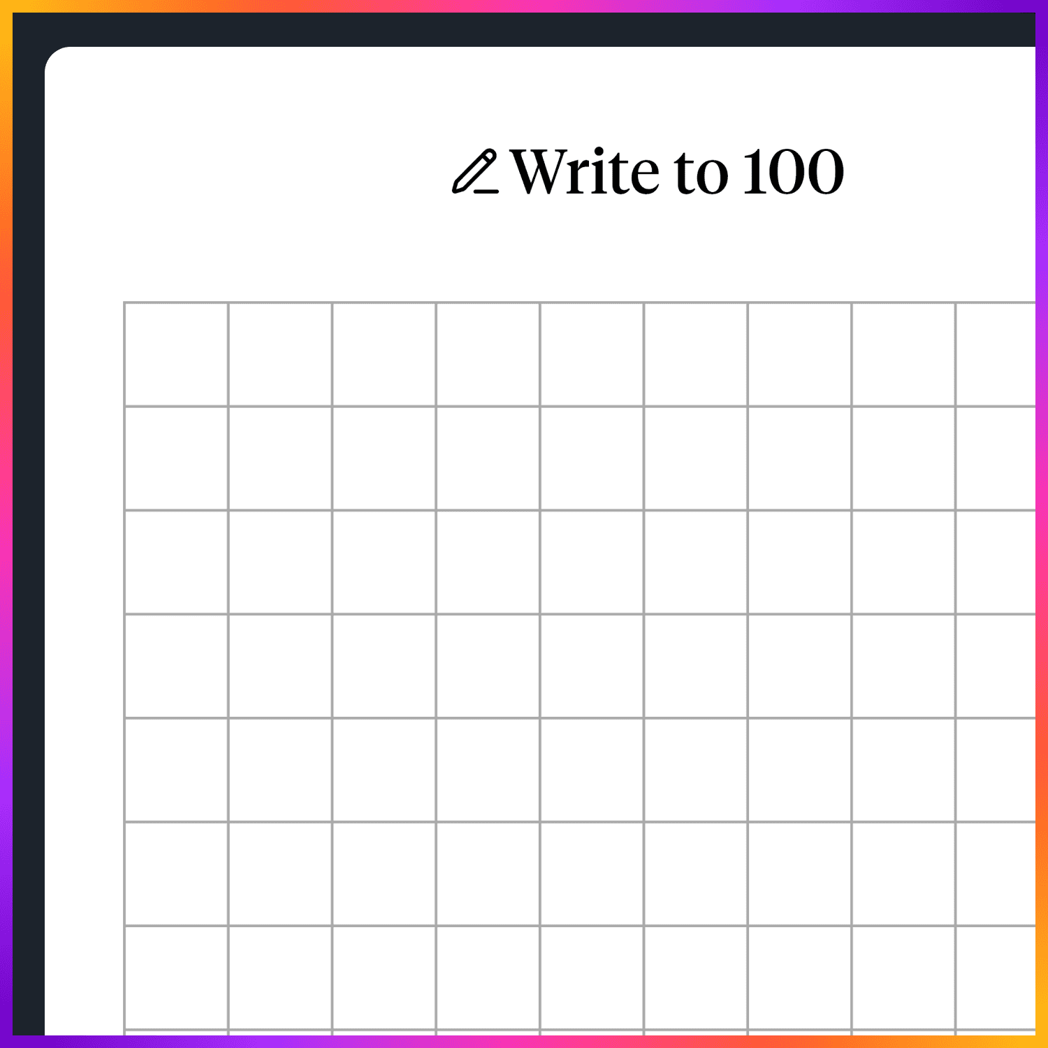 Write to 100 | Number Charts Sheet | Blank, Filled & Missing Numbers - Gallery image 3