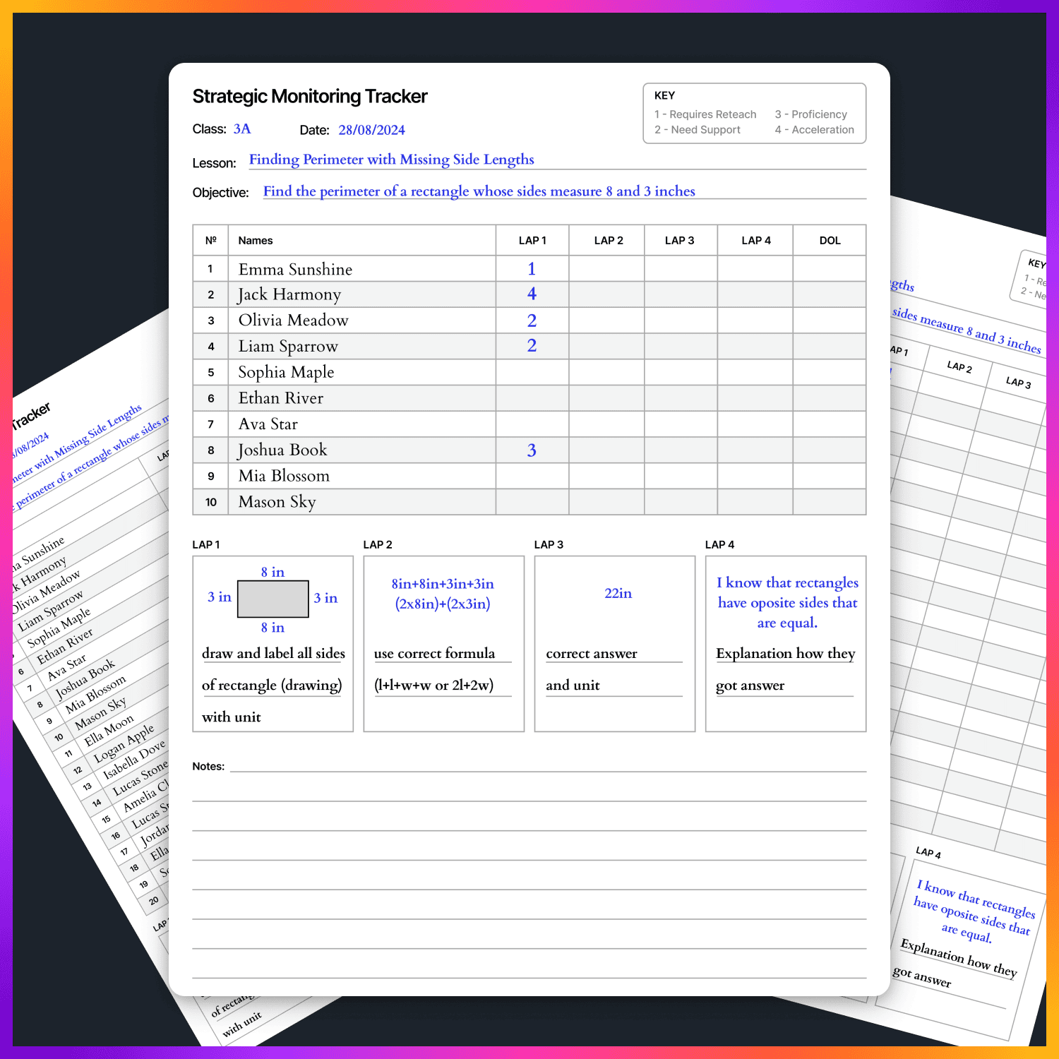 Aggressive Monitoring Data Tracker Bundle | Printable & Google Sheets Versions for 10–30 Students - Gallery image 3